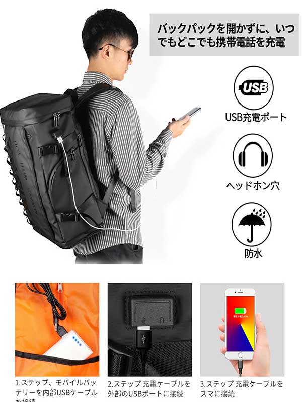 【新品】AISFA リュック バックパック USB充電機能 多機能 ビジネス